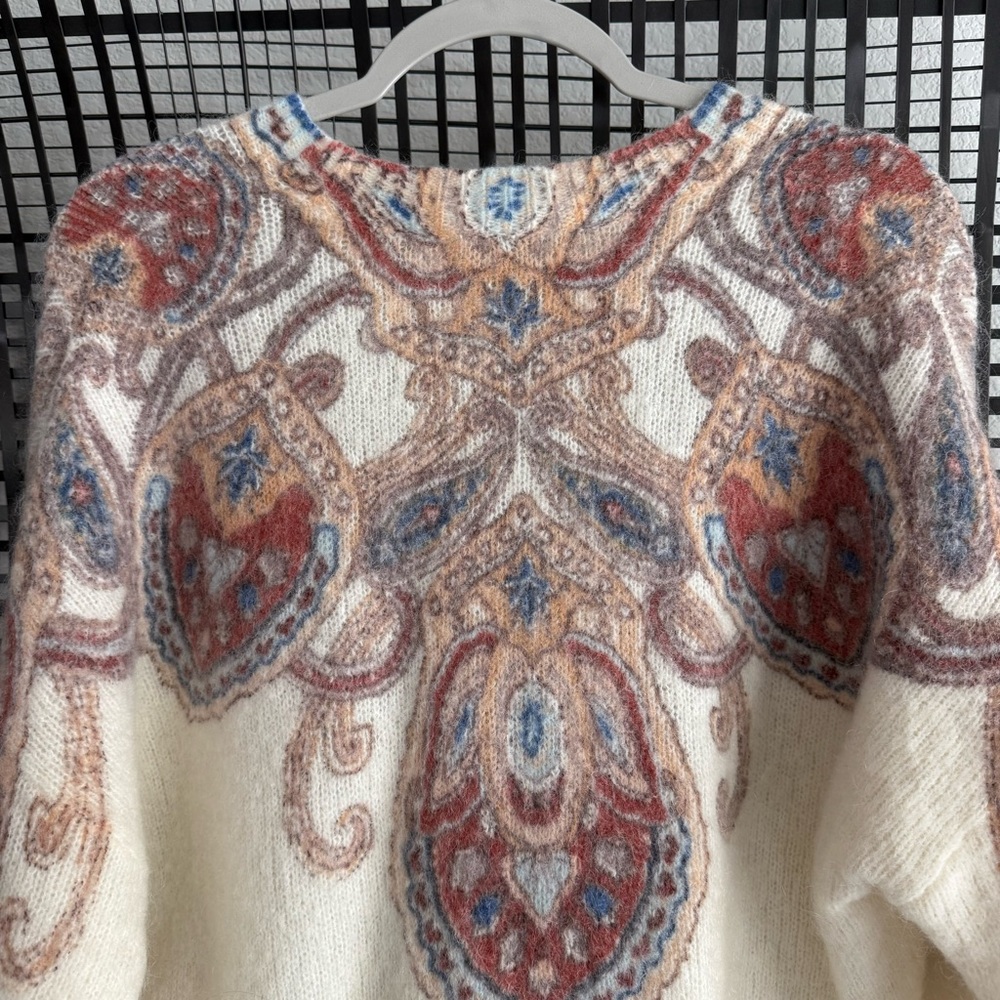 Sezane paisley printed mohair sweater - Picture 5 of 8